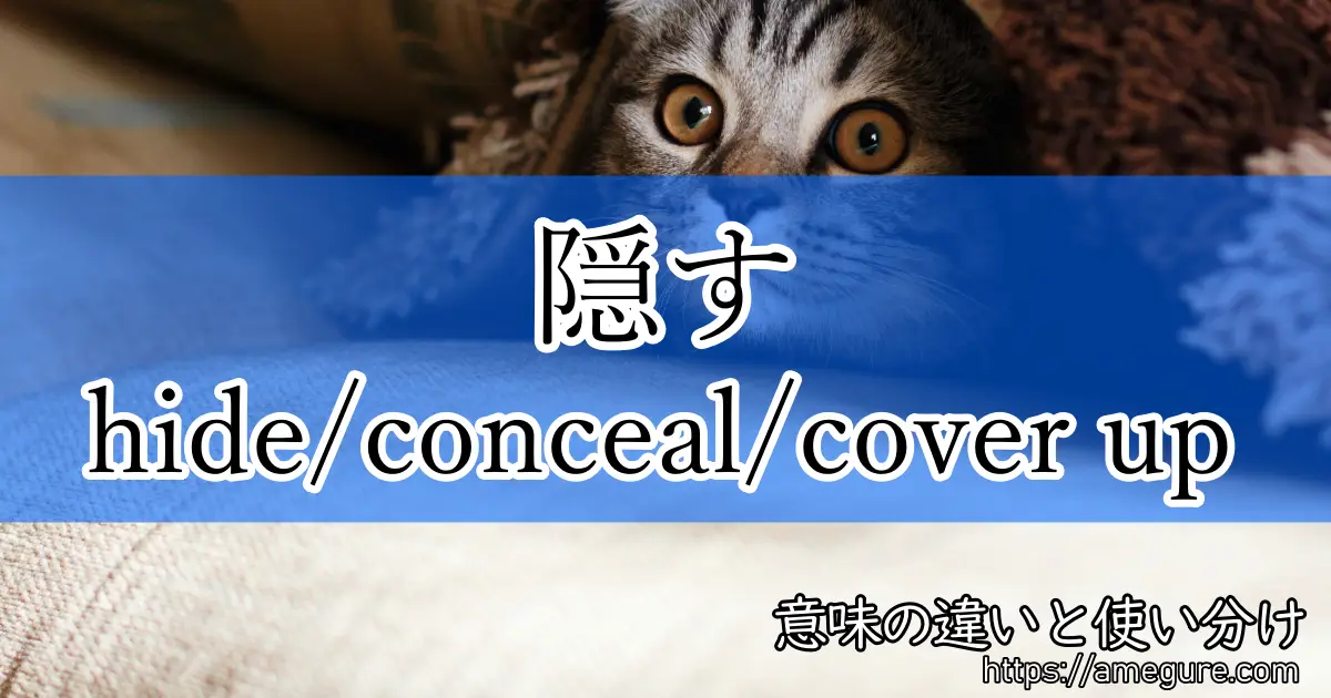 hide conceal cover up(隠す)
