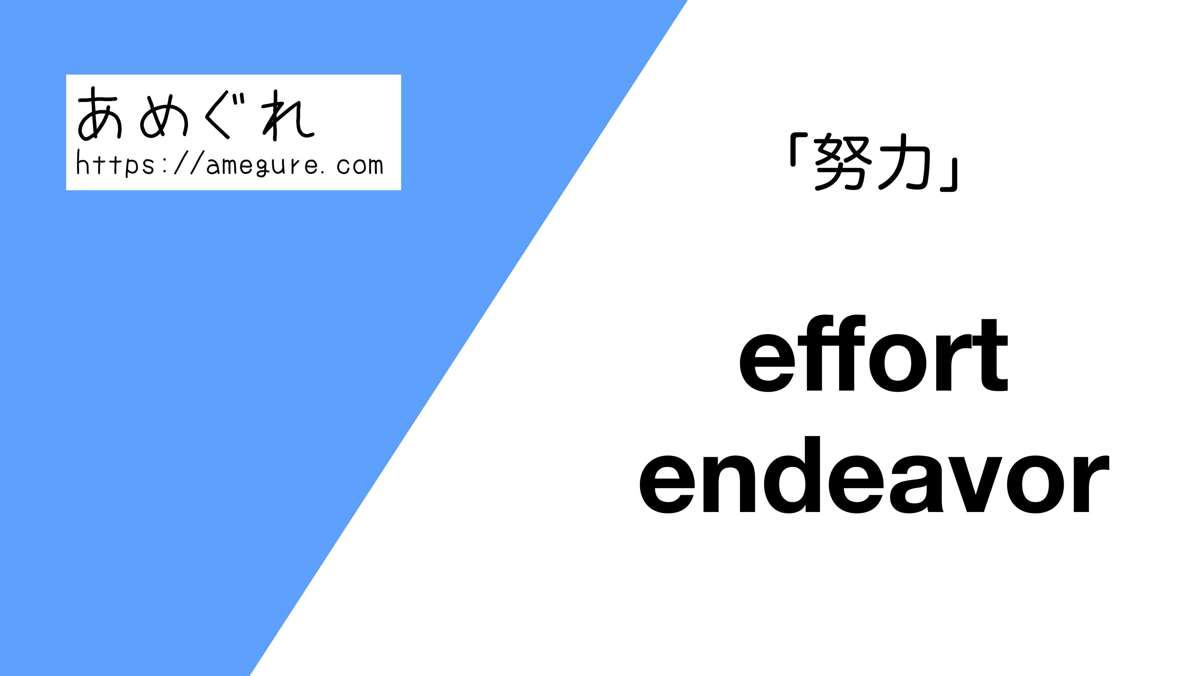 effort-endeavor違い