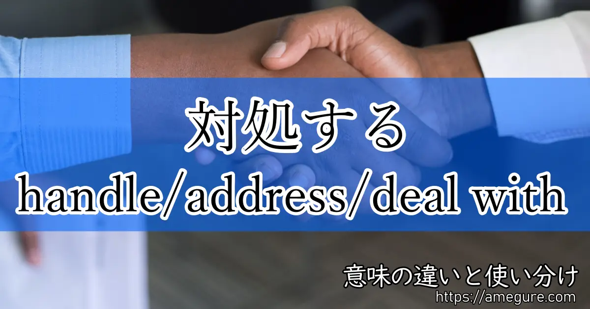 handle address deal with(対処する)
