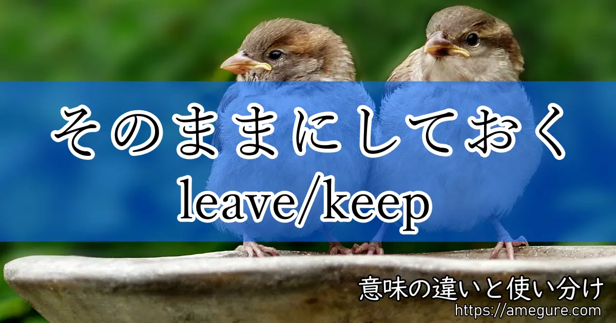 leave keep(そのままにしておく)