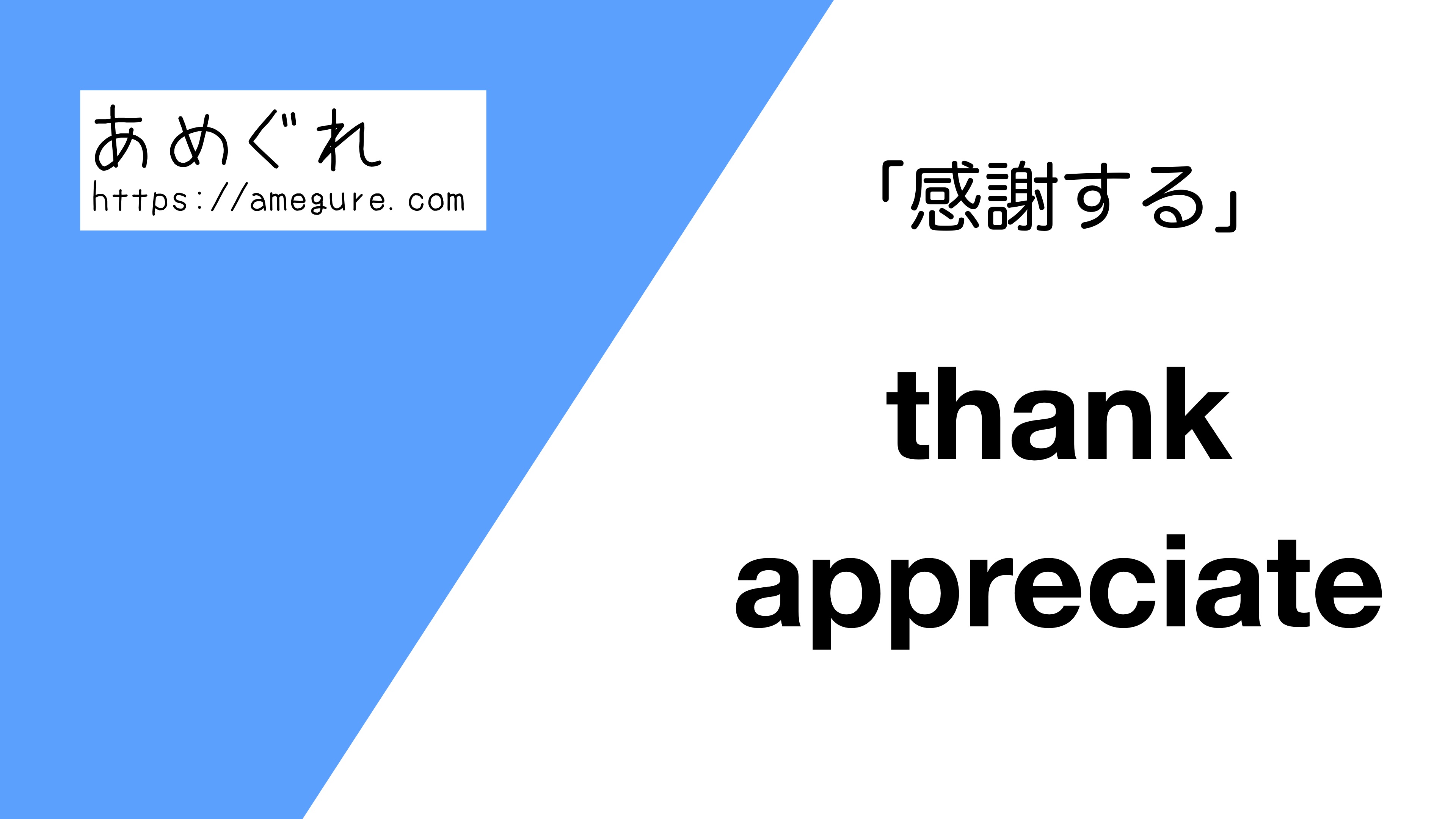 thank-appreciate違い