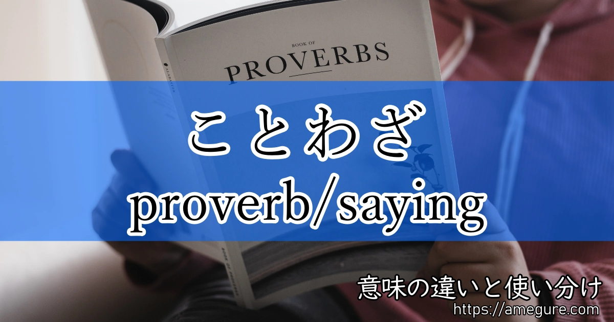proverb saying違い