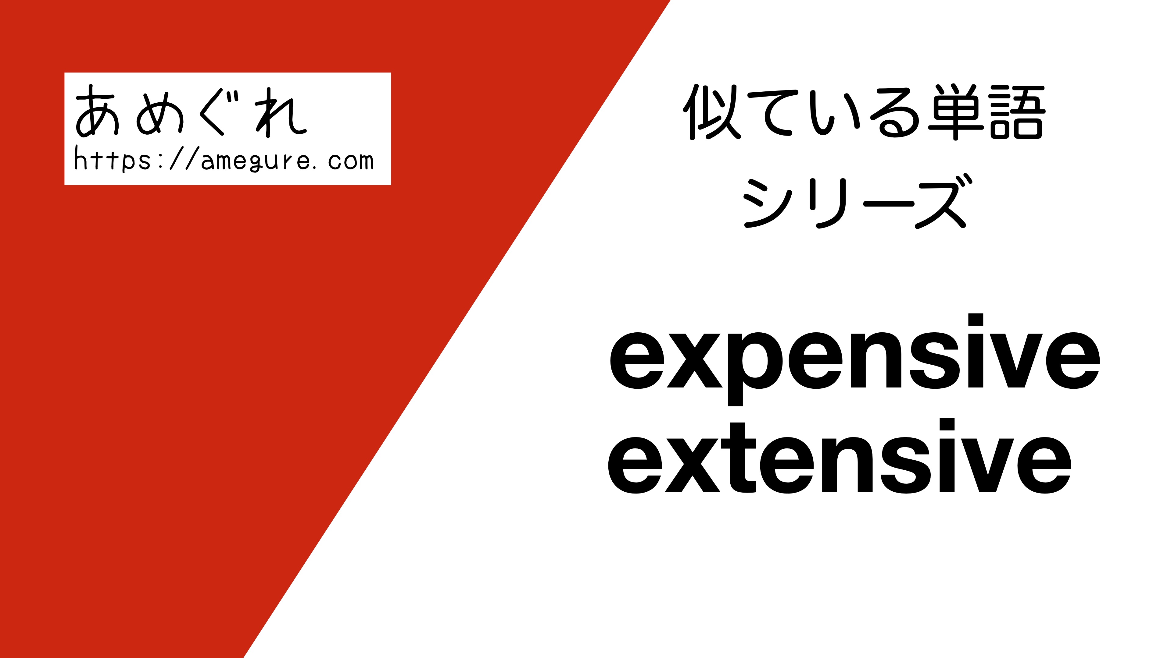 英語 Expensive Extensiveの意味の違いと使い分け スペルが似ている単語シリーズ